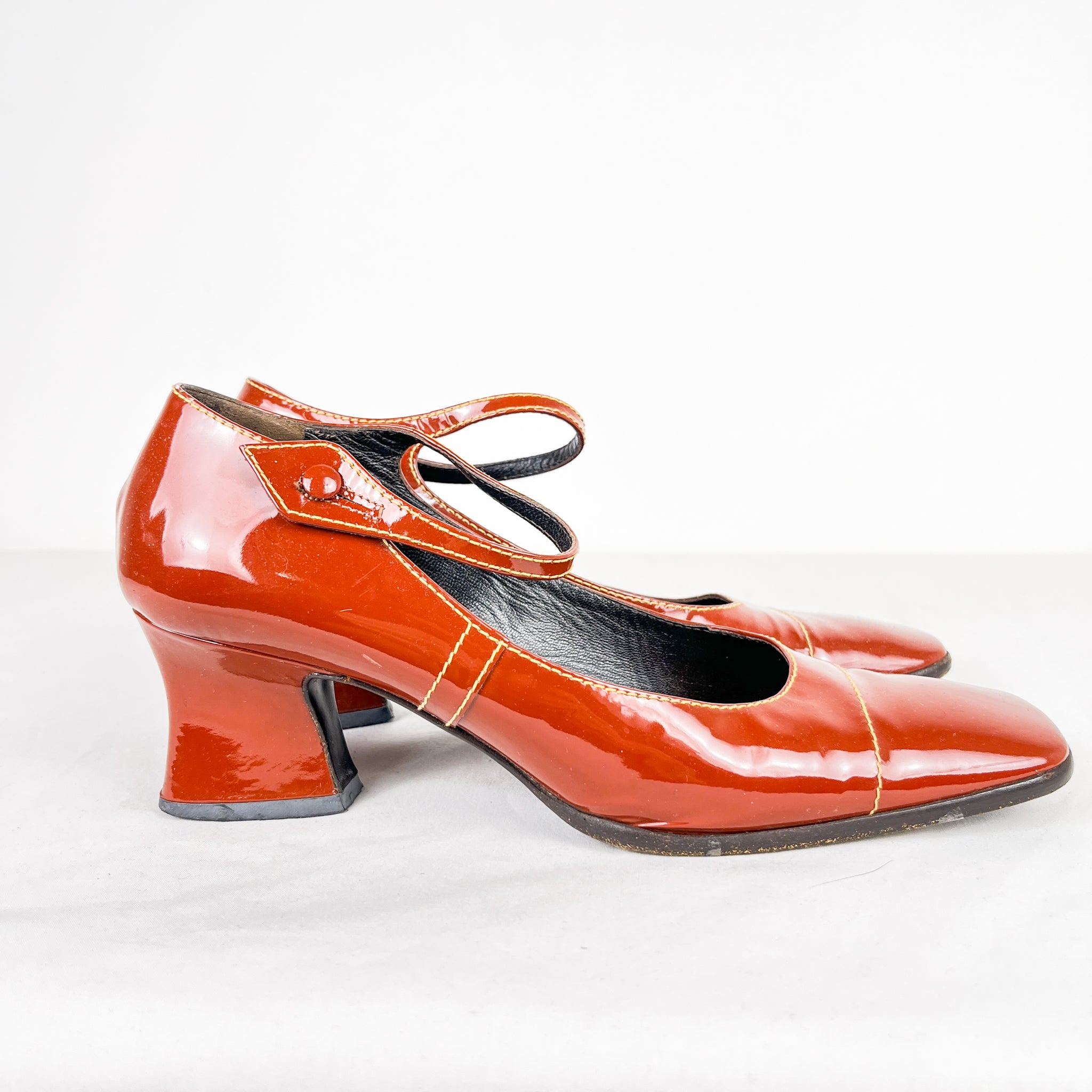 Prada Patent Leather Square Toe Pumps