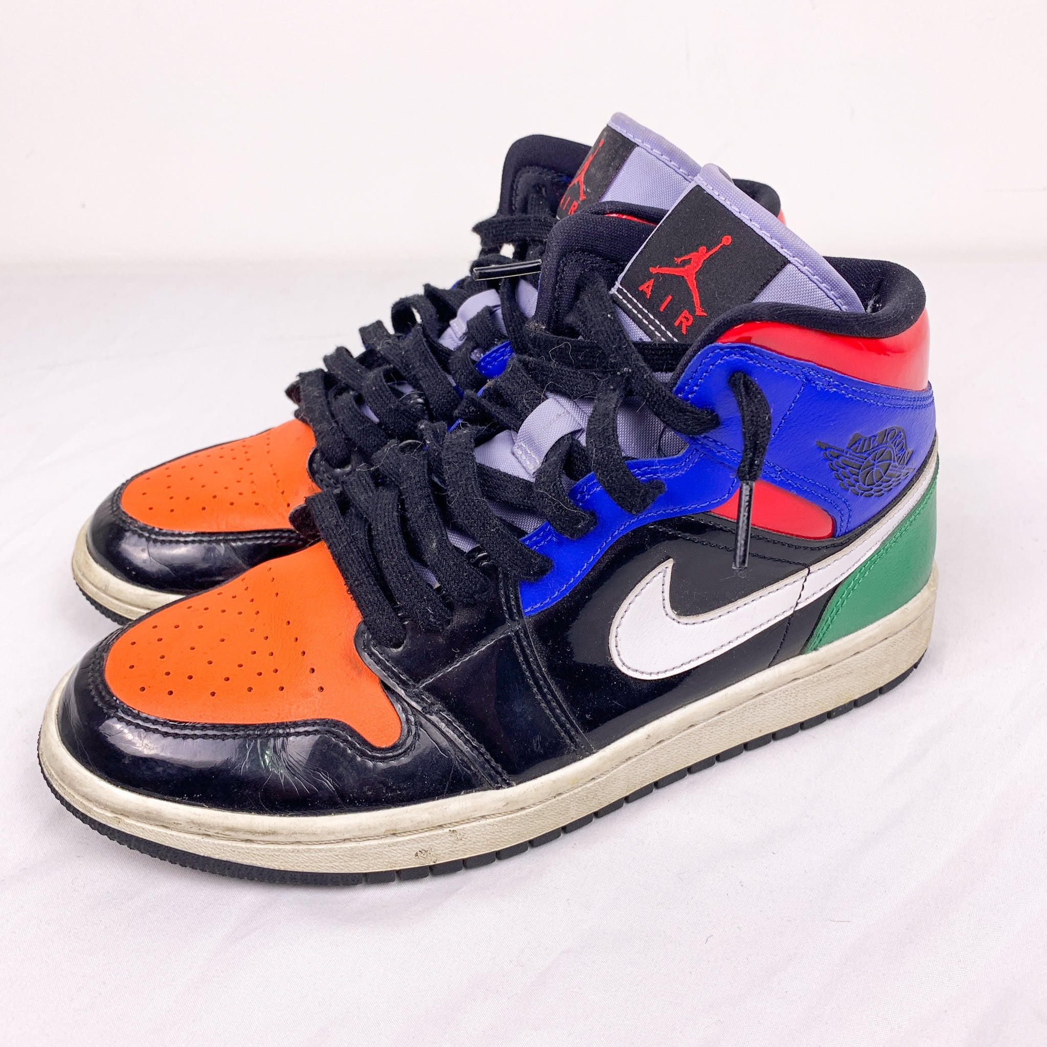 air jordan 1 mid multicolor patent