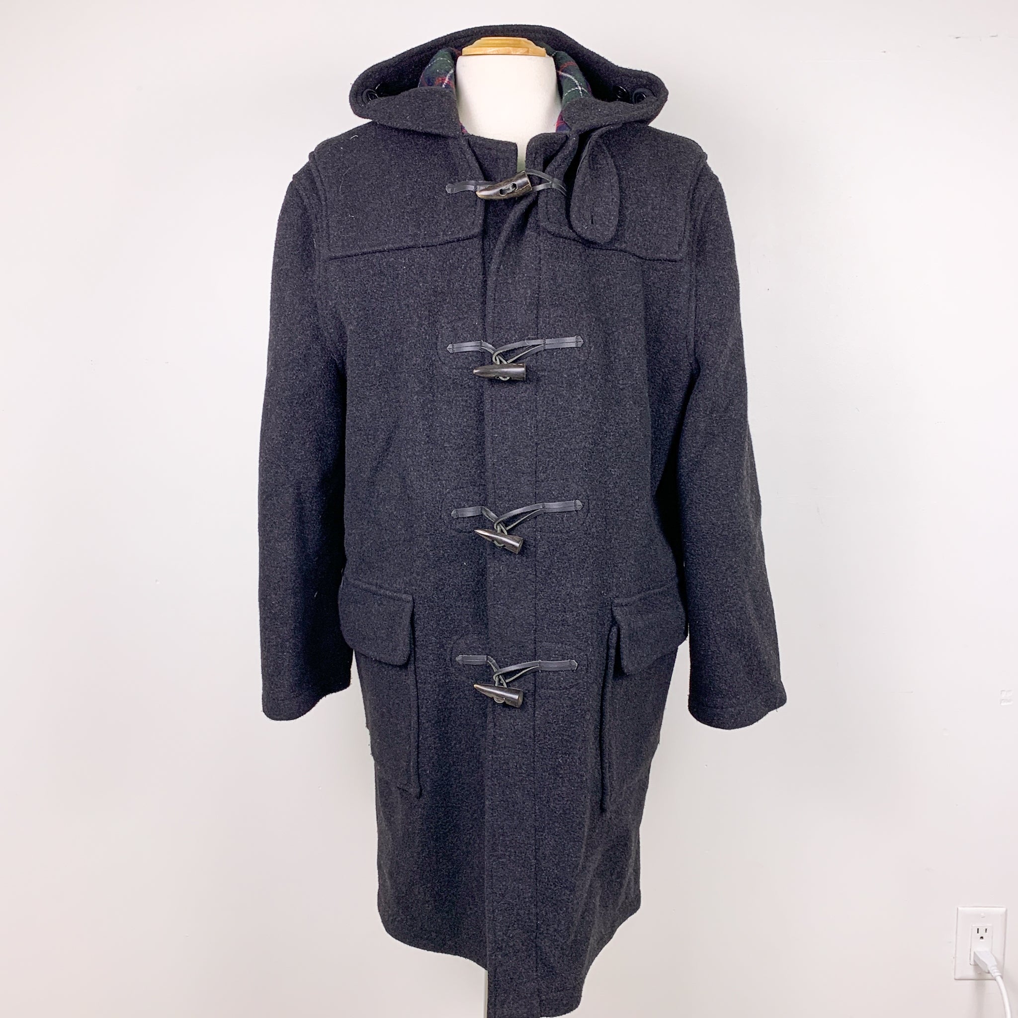 Gloverall Grey Wool Duffle Coat (52) – Double Take