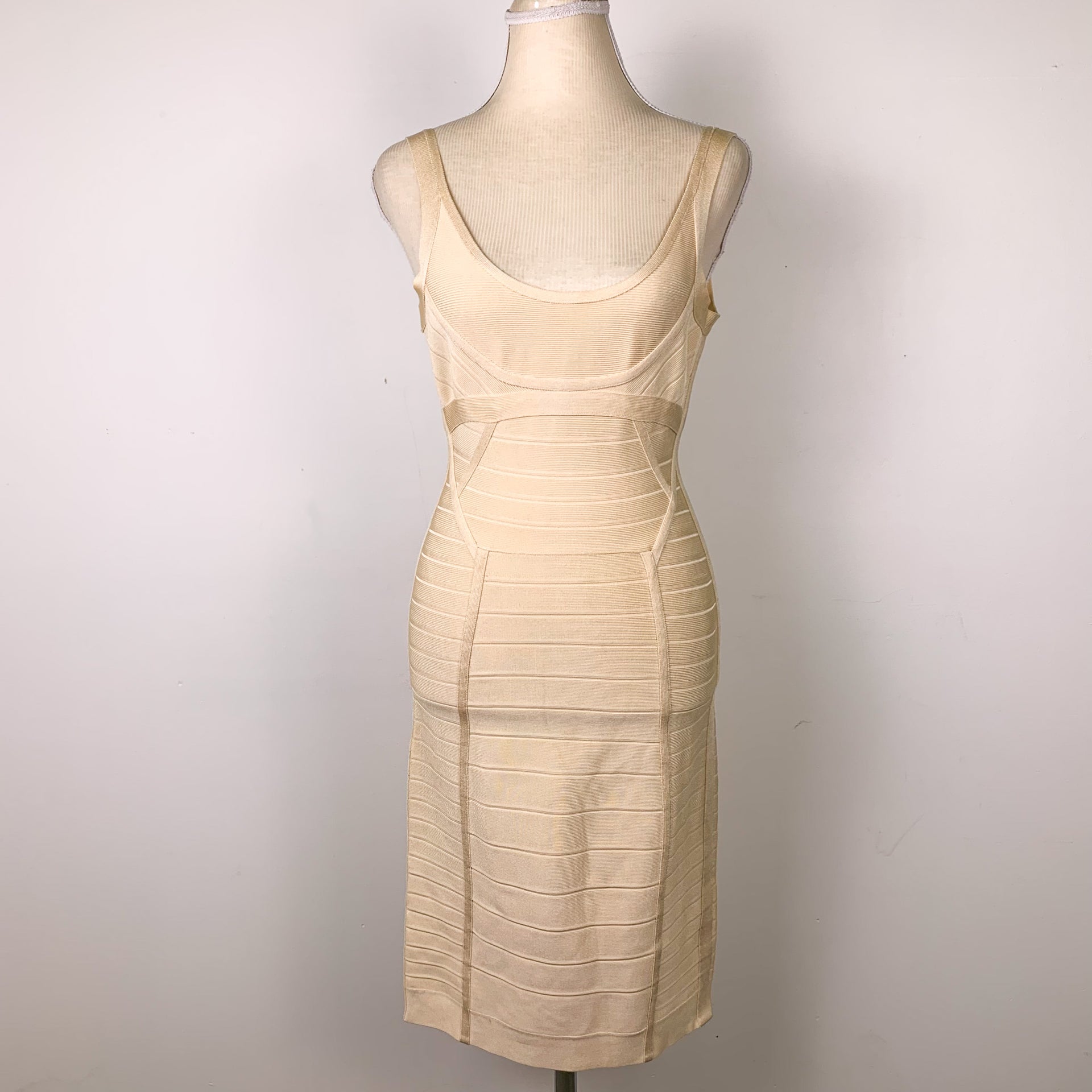 chinese dress ladies Herve Leger Nude Bandage Dress (Small) – Double Take