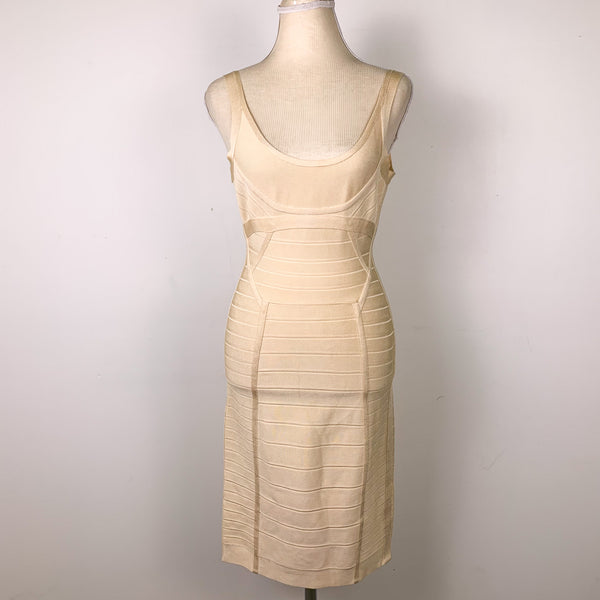 herve leger dress beige THE MIRABEL DRESS main image 0