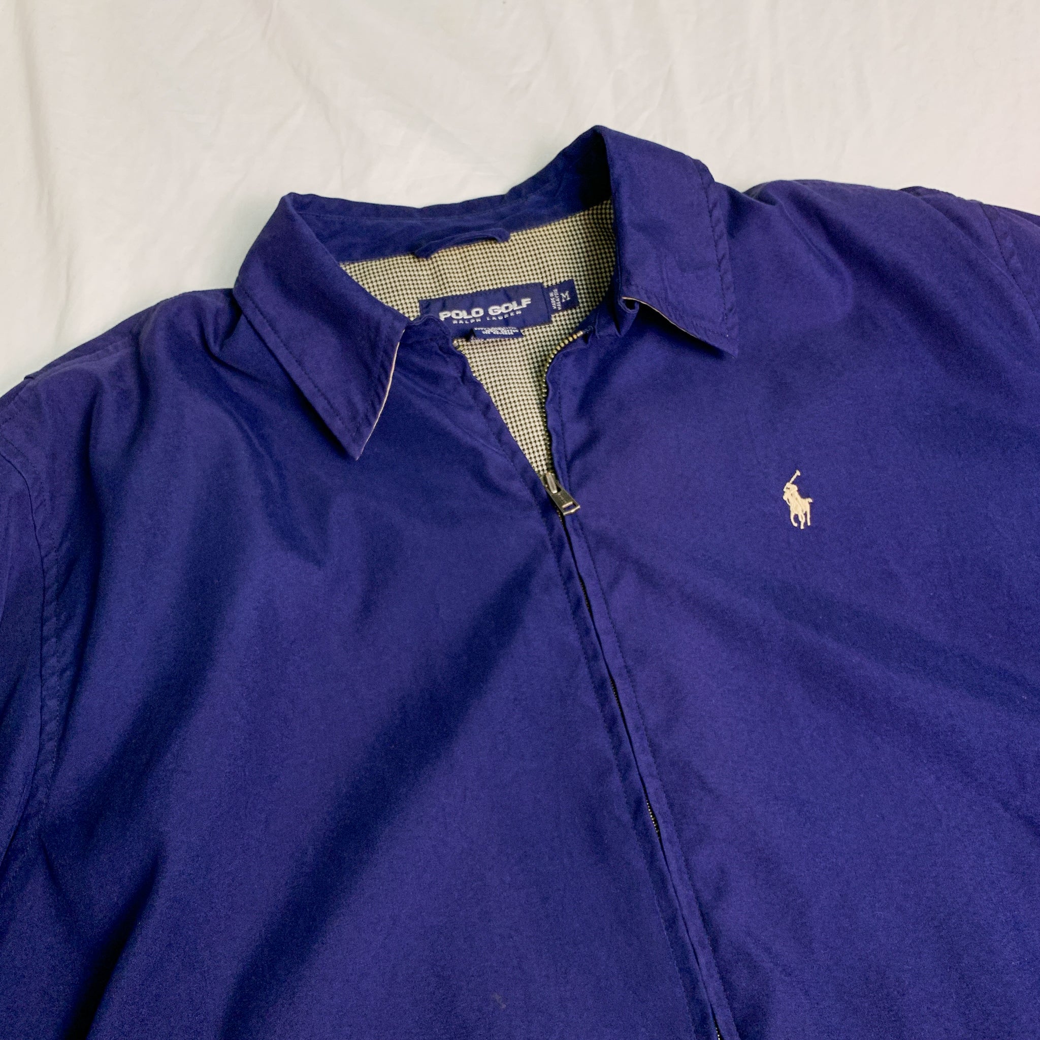 Ralph Lauren Polo Golf Zip-Up Navy Harrington Jacket (Medium