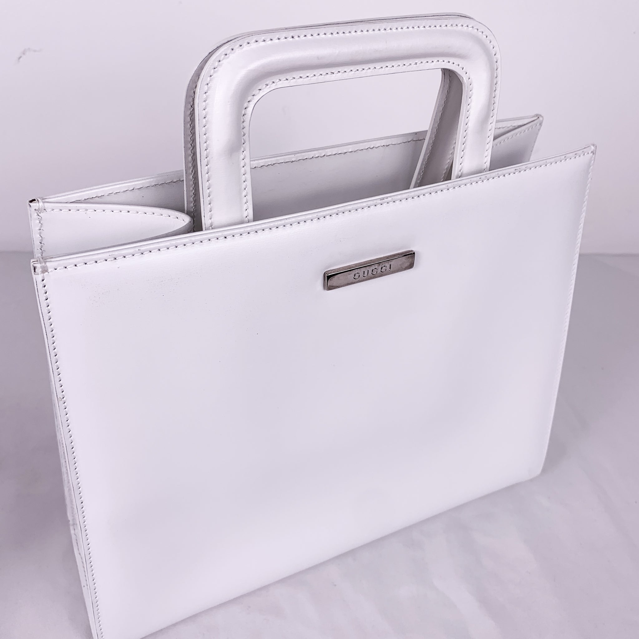 Gucci Vintage in Vinyl/Leather Bag Tote Set With Dustbag