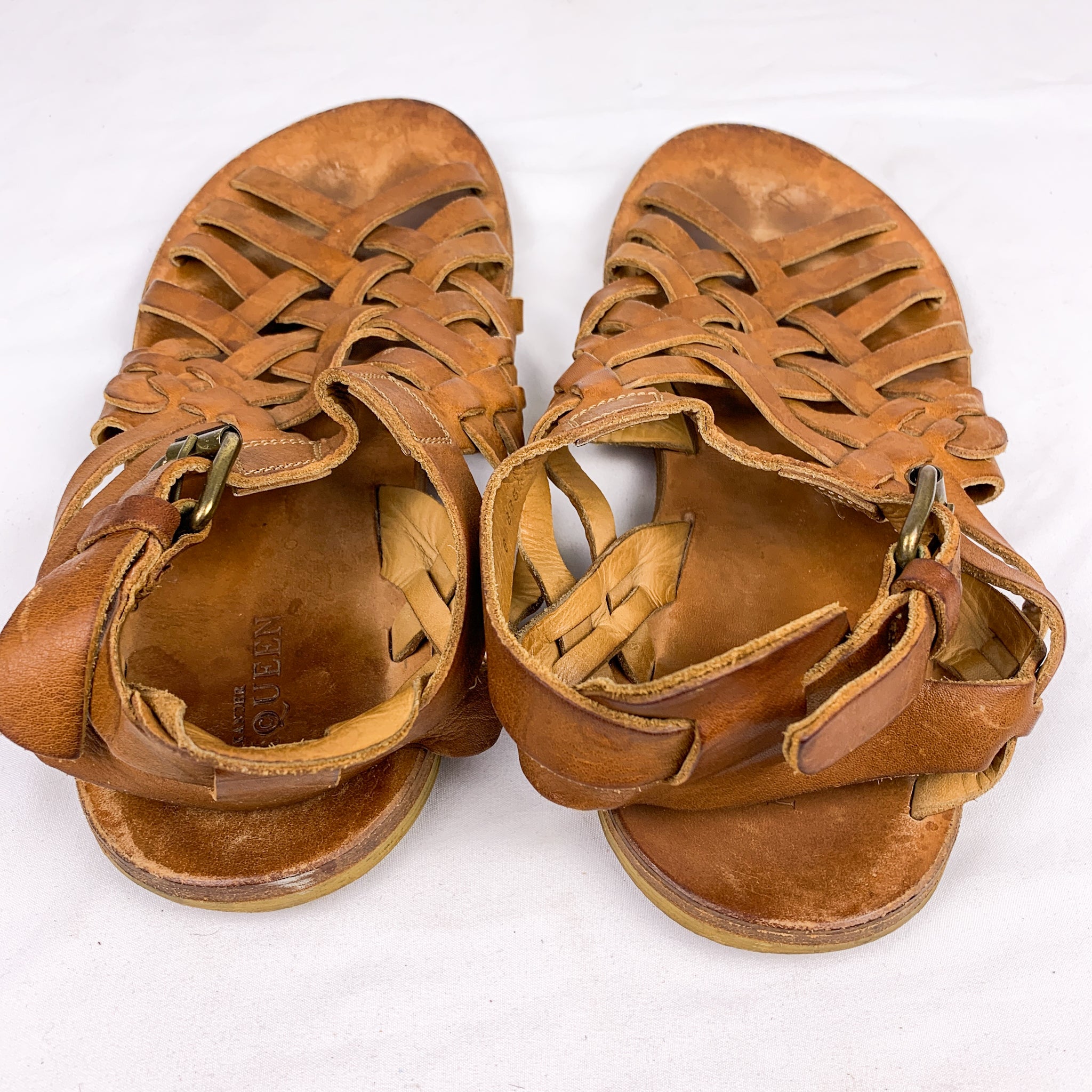 【関税込み】alexander mcqueen Straps leather sandals Alexander McQueen Leather Strap Sandals – Double Take