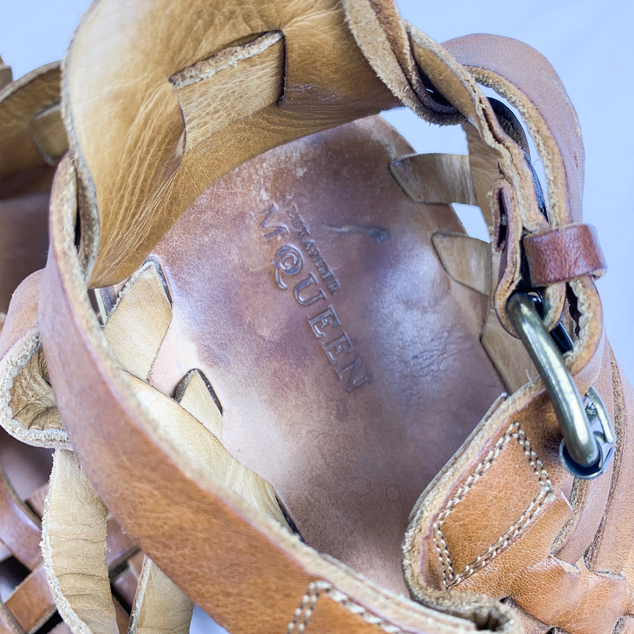 【関税込み】alexander mcqueen Straps leather sandals Alexander McQueen Leather Strap Sandals – Double Take