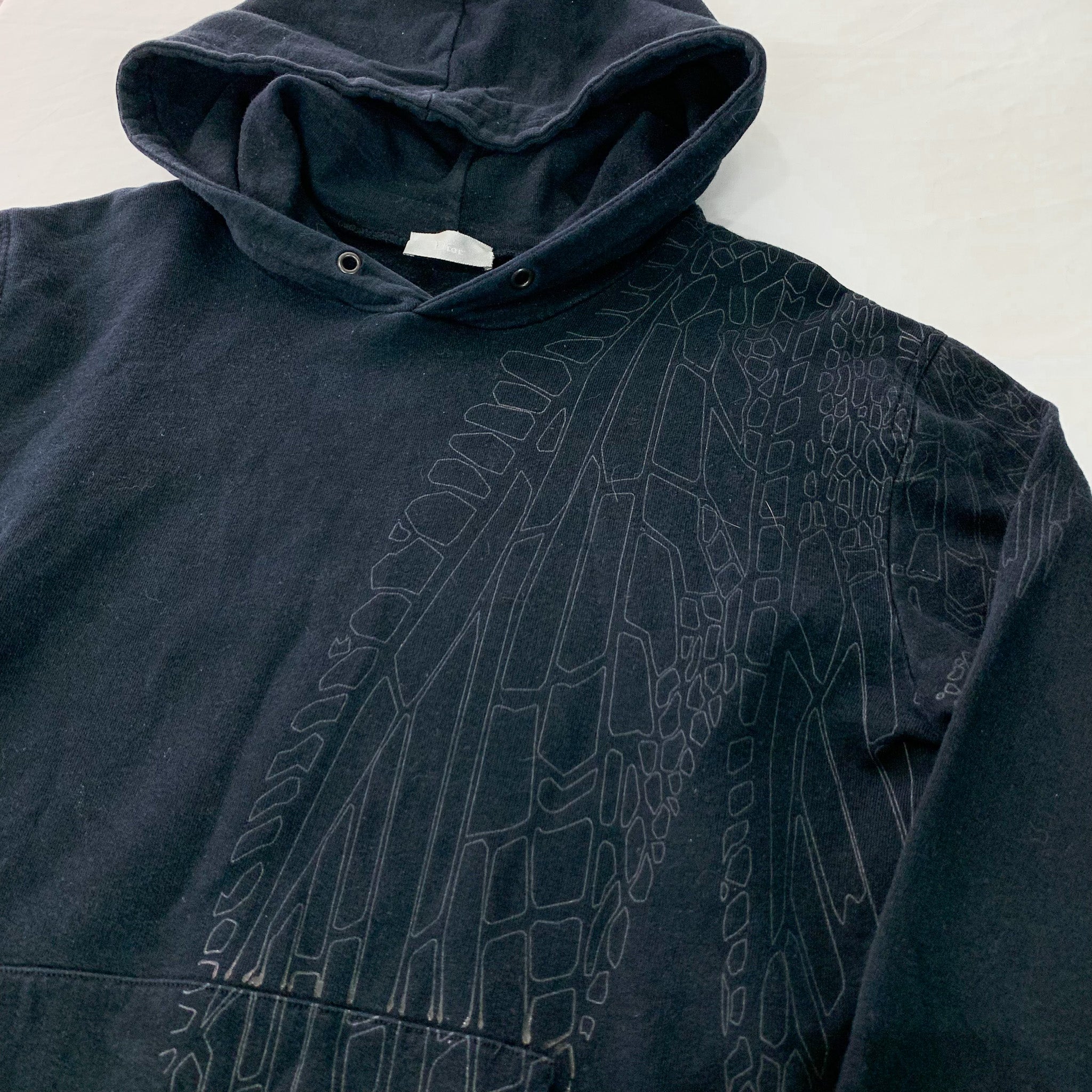 Dior Homme SS2009 Geometric Print Hoodie By Kris Van Assche