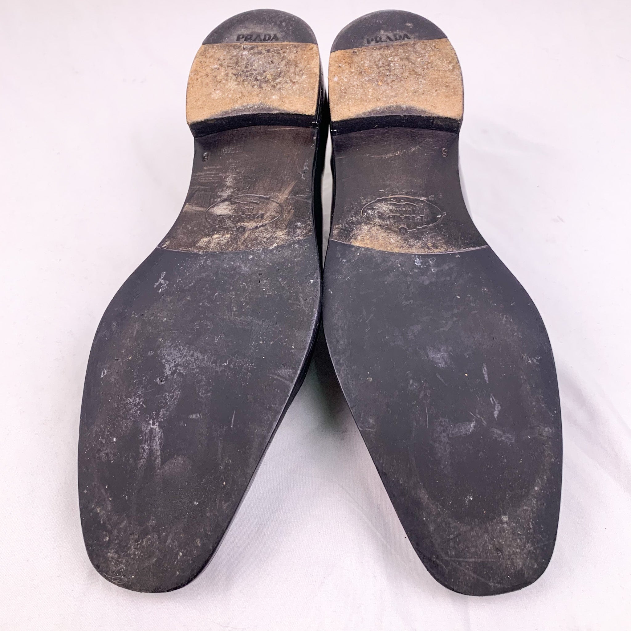 Prada Square Toe Leather Slip-On Loafers (9) – Double Take