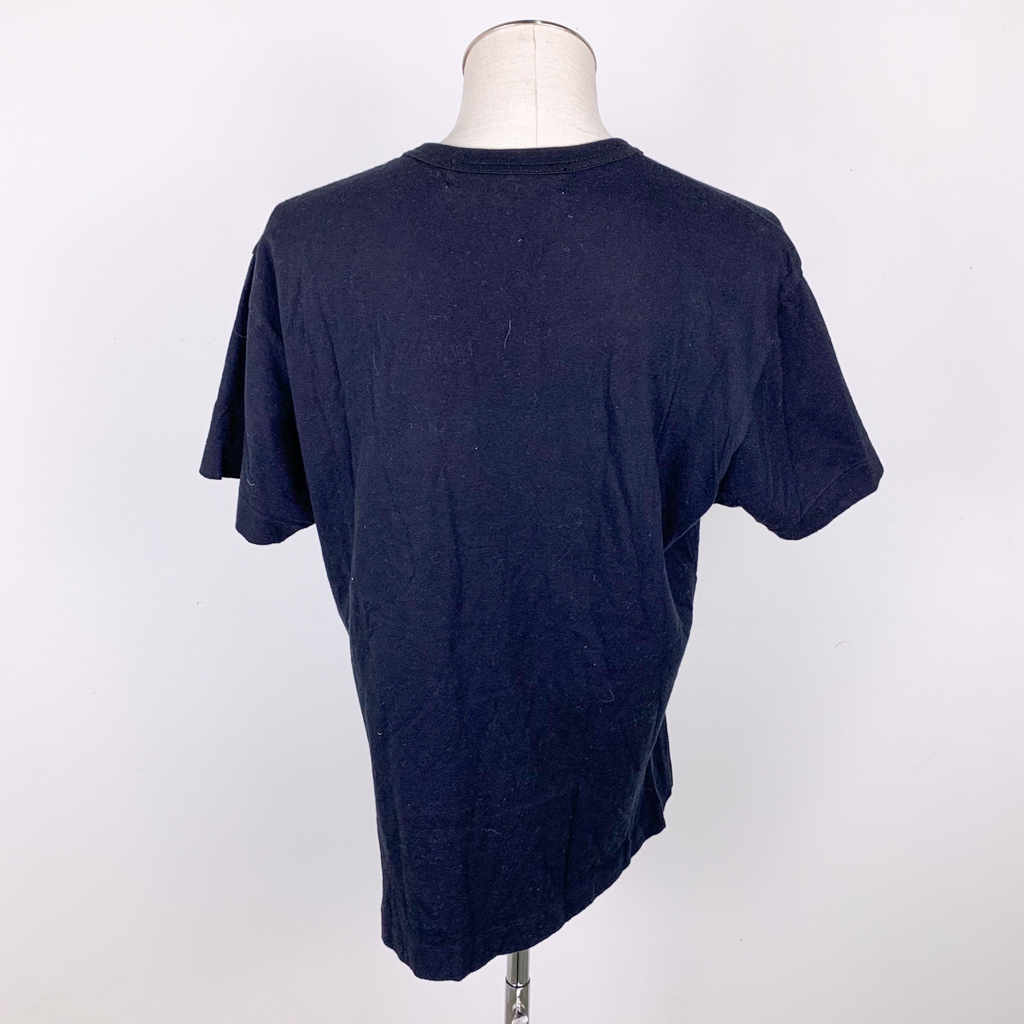 Comme Des Garcons Play Black Double Heart Tee Shirt (Large
