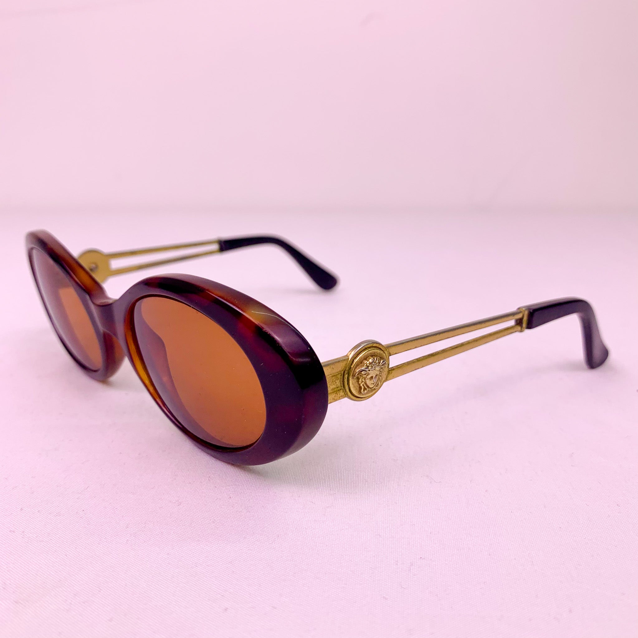 小物 GIANNI VERSACE archive Sunglasses Medusa Gianni Versace Vintage 1996 Oval Eye Medusa Sunglasses – Double Take