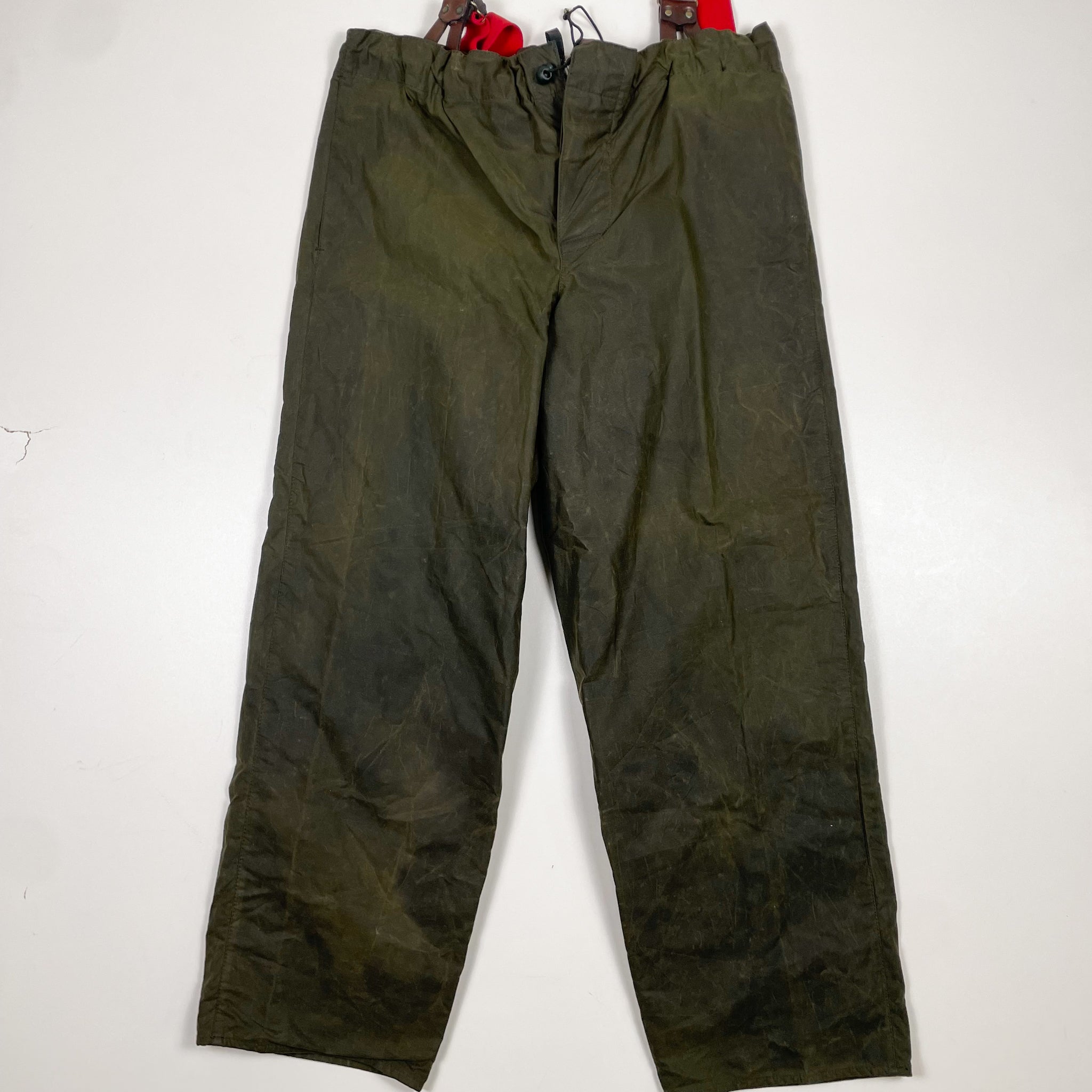 Barbour waxed trousers on sale