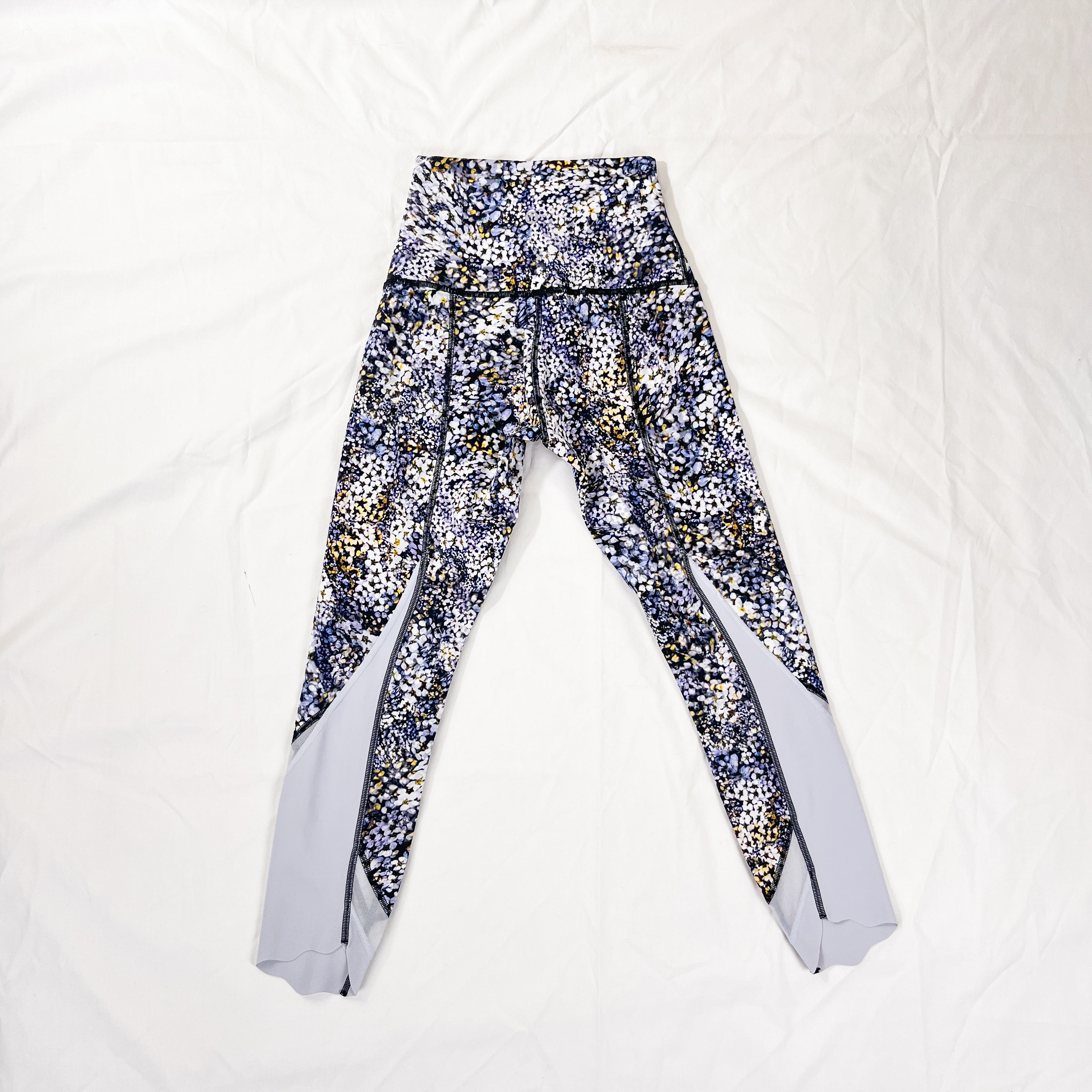 Lululemon purple hot sale floral leggings