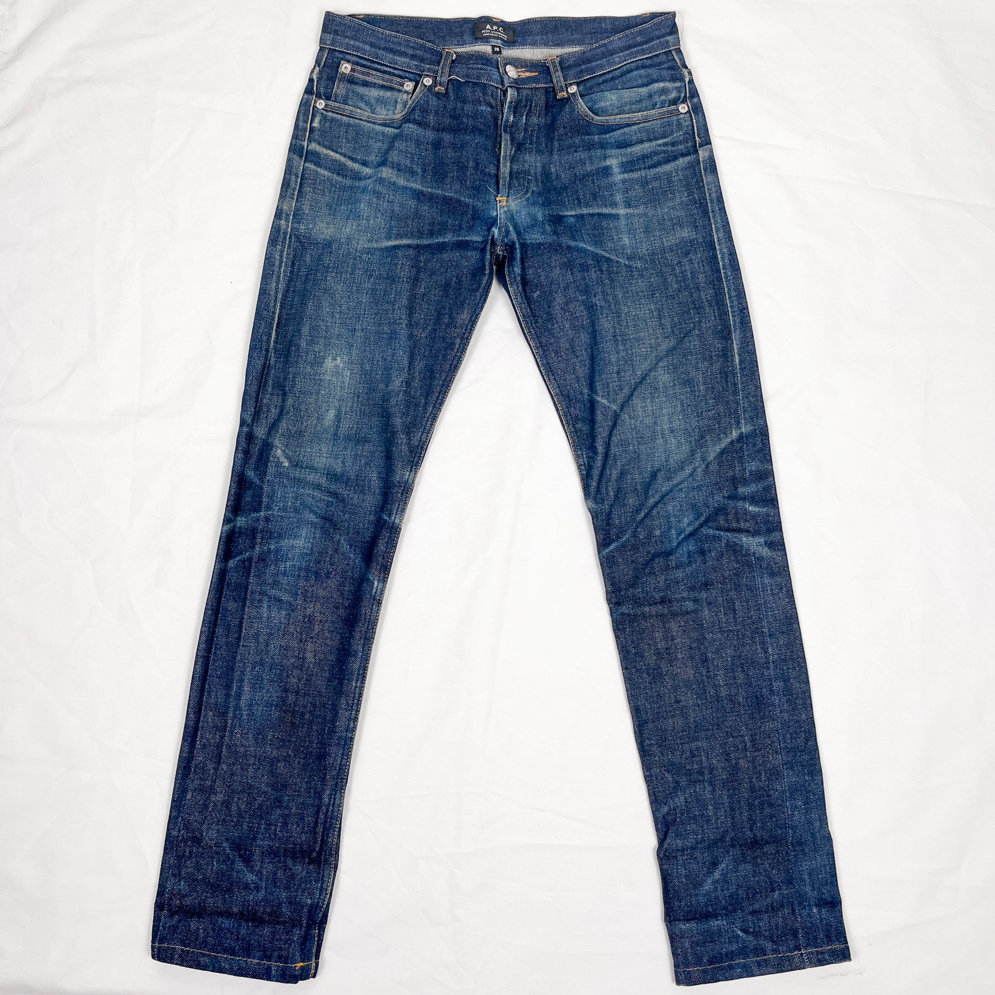 A.P.C. Petit Standard Indigo Raw Denim Jeans Double Take